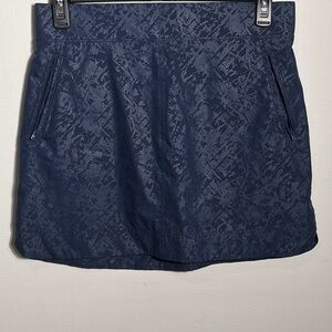 Orvis Navy Blue Patterned Skort Medium